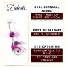1PC Surgical Steel 14g 3/8 10mm dangle belly button piercing Piercing Jewelry navel Ear Lobe 8mm 5mm Peridot Crystal M14936 view 3