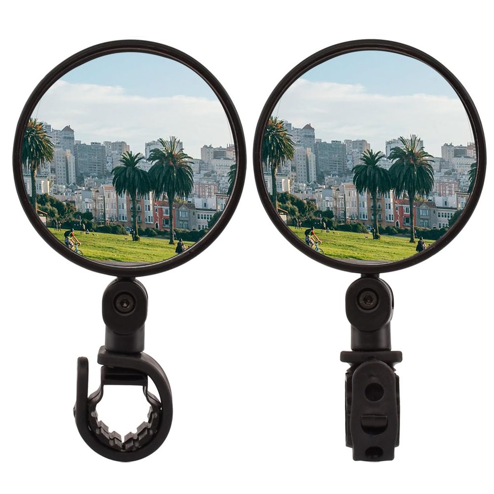 Bike Mirror Bicycle Rear View Mirrors,Rotatable Handlebar Reflectors Foldable Convex Mirror