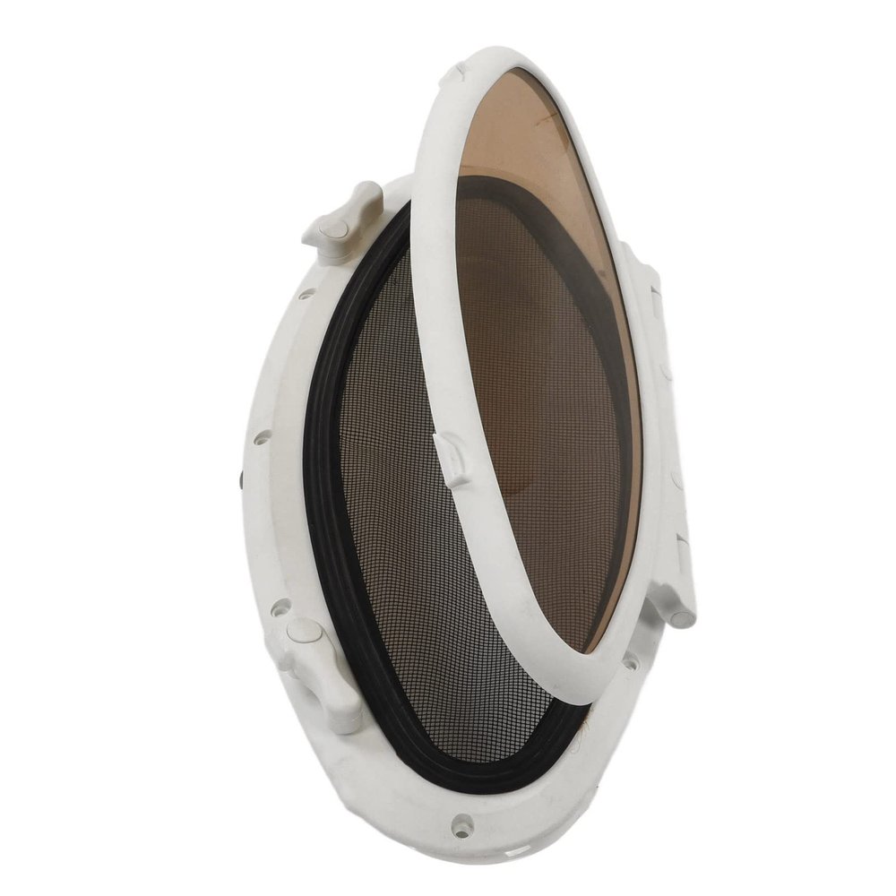 Jopwkuin Boat Portlight, Oval Opening Sturdy Hatch Porthole Window with Good Sealing for Yacht