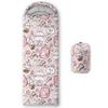 QOOMO Kawaii Rabbit Printed Camping Sleeping Bags,3 Season Warm & Cool Weather,Lightweight,Waterproof Sleeping Bags for Adults & Kids,Traveling,and Outdoors,Camping Gear Equipment,31x90inch view 1