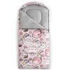QOOMO Kawaii Rabbit Printed Camping Sleeping Bags,3 Season Warm & Cool Weather,Lightweight,Waterproof Sleeping Bags for Adults & Kids,Traveling,and Outdoors,Camping Gear Equipment,31x90inch view 3