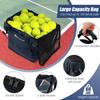 Goplus Foldable Tennis Ball Hoppers, Lightweight Aluminum Tennis Ball Basket with Wheels, Removable Bag, Side Pockets, Carry Bag, Portable Sports Teaching Cart Holds 150 Tennis Balls (Blue)  view 4
