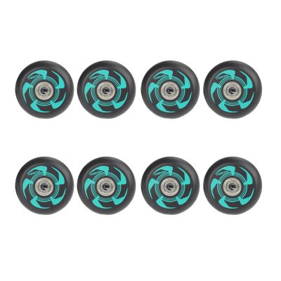 JHKJ 72mm,76mm,80mm Inline Skate Wheels Wear-Resistant 8 Pack 90A with ABEC-9 Bearings Wheels Replacement Accessories Indoor or Outdoor Training Wheels,Green,80mm