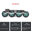 JHKJ 72mm,76mm,80mm Inline Skate Wheels Wear-Resistant 8 Pack 90A with ABEC-9 Bearings Wheels Replacement Accessories Indoor or Outdoor Training Wheels,Green,80mm view 3