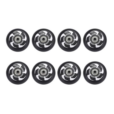 JHKJ 72mm,76mm,80mm Inline Skate Wheels Wear-Resistant 8 Pack 90A with ABEC-9 Bearings Wheels Replacement Accessories Indoor or Outdoor Training Wheels,White,72mm