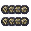 JHKJ 8-Pack Inline Skate Wheels 64,68,70,72,76,80mm Hardness 90A Inline Outdoor Skate PU Replacement Wheel with ABEC-9 High Speed Bearings,72mm view 1