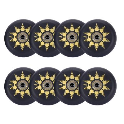 JHKJ 8-Pack Inline Skate Wheels 64,68,70,72,76,80mm Hardness 90A Inline Outdoor Skate PU Replacement Wheel with ABEC-9 High Speed Bearings,70mm