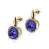 EVURU Trendy Silver Color Women Earrings Green Stone Hoop Drop Earrings for Women Earrings Engagement Party Jewelry 1Pair (Color : Style-37) view 1