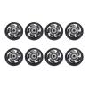JHKJ 72mm,76mm,80mm Inline Skate Wheels Wear-Resistant 8 Pack 90A with ABEC-9 Bearings Wheels Replacement Accessories Indoor or Outdoor Training Wheels,White,80mm