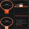 Mini Basketball Hoop Outdoor Wall Mount Basketball Rim Mini Hoop 45Cm/17.7In Garage for Door and Wall Adjustable-Height for Teens and Adults Professional Dunk Hangable,B view 2