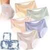 Mask Panties Unimaginably Cold, Women Ultra Thin Seamless Ice Silk Panties, Thin Breathable Invisible Underwear (5PCS-A,M) view 1