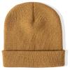 Rosoz Beanie for Men Women Unisex Slouchy Beanie Hats Winter Knit Caps Soft Ski Hat Khaki view 1