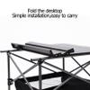 Set of 3, Outdoor Folding Camping Table and Chairs Set, Lightweight Aluminum Roll-up Square Folding Table and Chairs Set for Indoor Outdoor Camping Picnics Beach Backyard BBQ Party Patio, Grey view 3