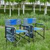 2 Pack Camping Chair, Padded Folding Outdoor Chair with Storage Pockets, Lightweight Oversized Directors Chair Fishing Chair for Picnics, BBQ, Beach, Backyard, Party, Patio, Lawn, Blue view 1