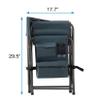 2 Pack Camping Chair, Padded Folding Outdoor Chair with Storage Pockets, Lightweight Oversized Directors Chair Fishing Chair for Picnics, BBQ, Beach, Backyard, Party, Patio, Lawn, Blue view 3