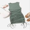 QONIA Women's Dresses Ruched Drawstring Side Bodycon Dress Dress for Women (Color : Mint Green, Size : X-Large) view 1