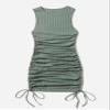 QONIA Women's Dresses Ruched Drawstring Side Bodycon Dress Dress for Women (Color : Mint Green, Size : X-Large) view 3