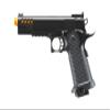 Golden Ball x Eagle 3335 Hi-Capa Metal Airsoft Pistol w/Vented Slide- 300 FPS, Color Black/Gold view 1
