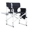 2 Pack Camping Chair, Padded Folding Outdoor Chair with Side Table and Storage Pockets, Lightweight Oversized Directors Chair Fishing Chair for Picnics, BBQ, Beach, Backyard, Party, Patio, Lawn, Black view 4