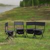 4 Pack Camping Chair, Padded Folding Outdoor Chair with Storage Bag, Lightweight Directors Chair Portable Fishing Chair for Picnics, BBQ, Beach, Backyard, Party, Patio, Lawn, Grey view 2