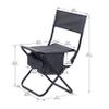 4 Pack Camping Chair, Padded Folding Outdoor Chair with Storage Bag, Lightweight Directors Chair Portable Fishing Chair for Picnics, BBQ, Beach, Backyard, Party, Patio, Lawn, Grey view 3
