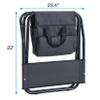 4 Pack Camping Chair, Padded Folding Outdoor Chair with Storage Bag, Lightweight Directors Chair Portable Fishing Chair for Picnics, BBQ, Beach, Backyard, Party, Patio, Lawn, Grey view 4