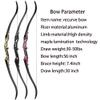 56" Recurve Bowfishing Kit 30-50Lbs Bowfishing Bow with Reel Kits Aluminum Alloy Longbow for Outdoor Hunting Fishing (35 Lbs, Black) view 2
