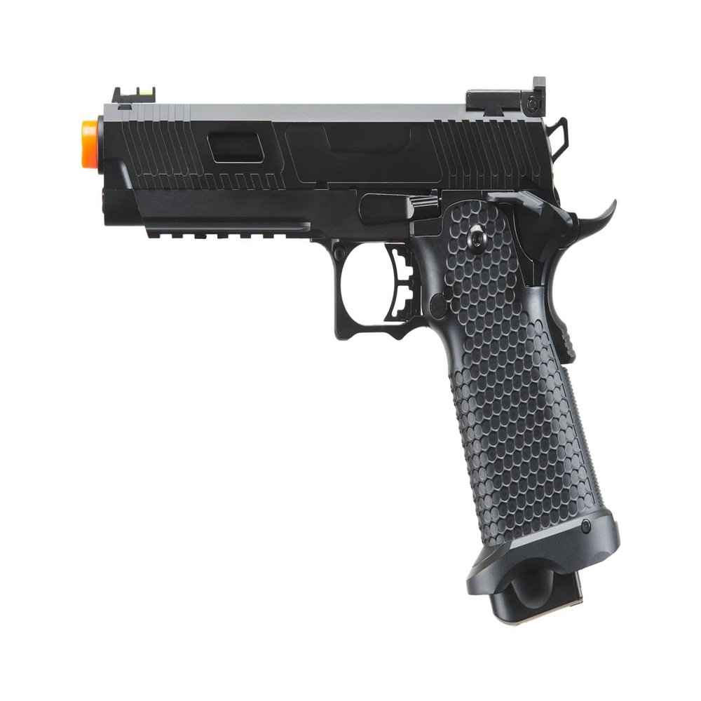 Golden Ball x Eagle 3515 Hi-Capa Metal Airsoft Pistol w/Vented Slide- 300 FPS, Color Black