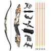 56" Recurve Bowfishing Kit 30-50Lbs Bowfishing Bow with Reel Kits Aluminum Alloy Longbow for Outdoor Hunting Fishing (30 Lbs, camo) view 1