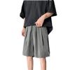 Vogrtcc Men's Pleated Front Short with Pockets Dark Gray L view 1