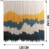 Scpantkend Bohemian Chic Macrame Wall Hanging Tapestry Handwoven Bohemian Cotton Rope Tapestry for Bedroom Living Room Home Decoration (Size : 130 * 90 CM) view 2