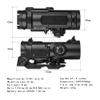 ZTFSETD Tactical 1x-4x Fixed Dual Purpose Scope Red Illuminated Red Dot Sight view 3