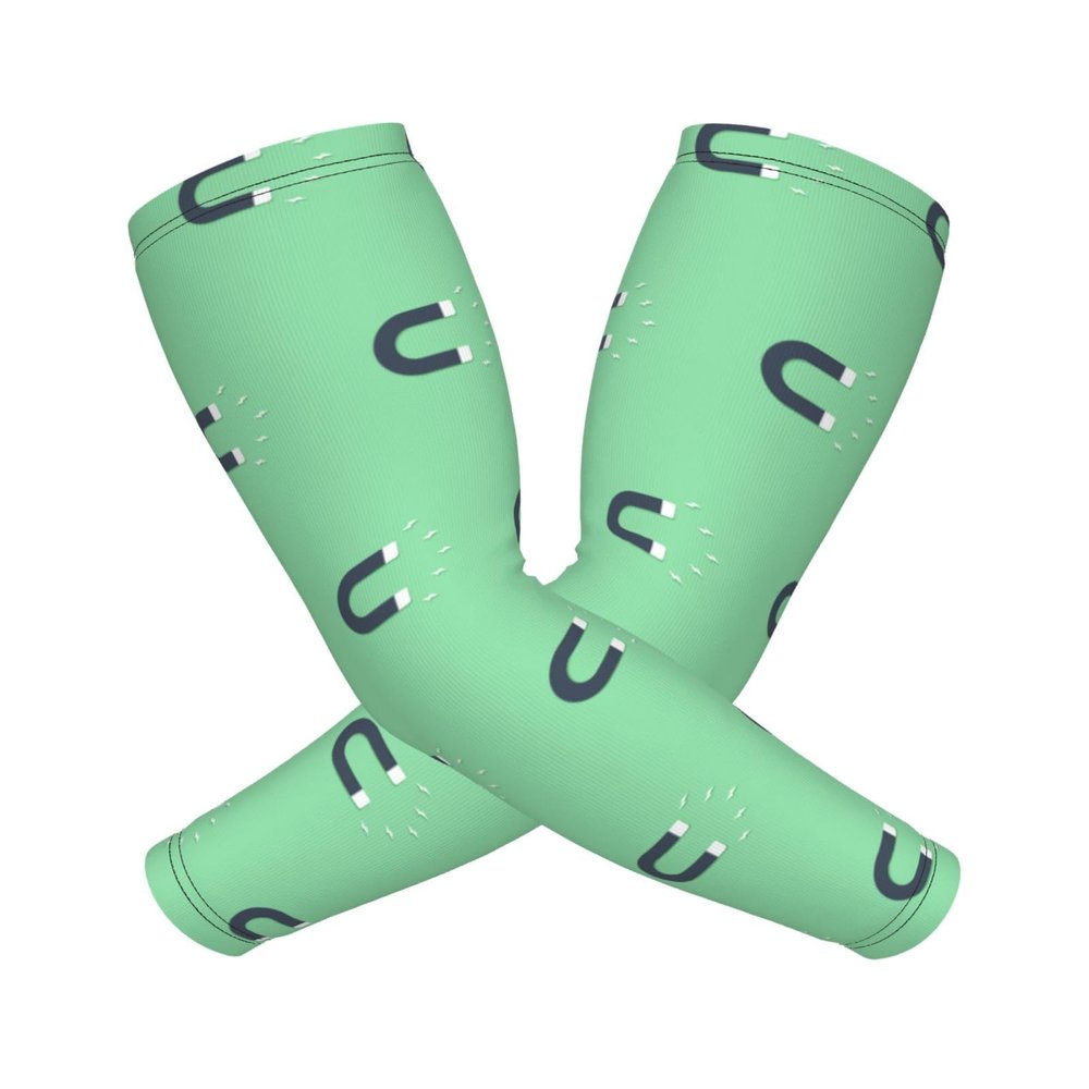 Woyaba Funny magnet attract science compression arm sleeve,farslemers defense gardening sleeves sun protection arm sleeves for men,women or teenager