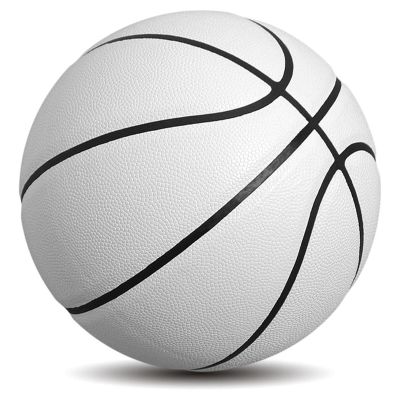 MINDCOLLISION Size 5/6/7 Solid Color Basketball, No Standard Non-Slip Wear-Resistant, Suitable for Indoor and Outdoor Children's Women's Youth Adult Basketball,White,No. 6
