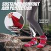 ANTSANG Merino Wool Ankle Hiking Socks Compression Warm Thermal Thick Athletic Cushion Winter Running No Show Moisture Wicking Socks Gifts Stocking Stuffers for Women Men 6 Pairs(Assorted,M) view 3