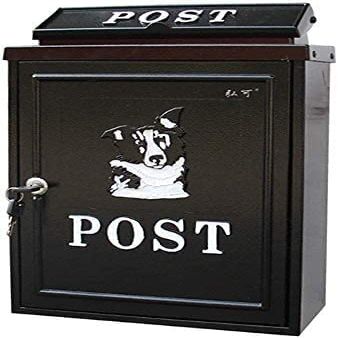 JYDQM Suggestion Box Mailbox Complaint Suggestion Box Waterproof Mailbox Wall-Mount Letterboxes Elegant Die Cast Classic Design Black Post Box Mailbox