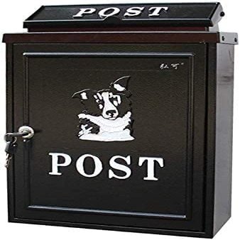 JYDQM Suggestion Box Mailbox Complaint Suggestion Box Waterproof Mailbox Wall-Mount Letterboxes Elegant Die Cast Classic Design Black Post Box Mailbox