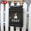 JYDQM Suggestion Box Mailbox Complaint Suggestion Box Waterproof Mailbox Wall-Mount Letterboxes Elegant Die Cast Classic Design Black Post Box Mailbox view 3