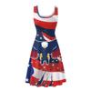 Qznuberone Amercian Flag 4th of July Dress for Women Summer Sleeveless Eagle Red White and Blue Sundress (Amercian Flag Eagle,S) view 4