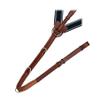 Exion Horse Elastic English Breastplate with Running Martingale Attachment & Quick Release Snaps Padded Leather Breastplate for Jumping & Eventing Navy Blue Elastic with White Lines view 4