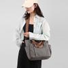 Women's Canvas Tote Bag Lightweight Work Handbag Travel Crossbody Purse with Water Bottle Pocket view 2