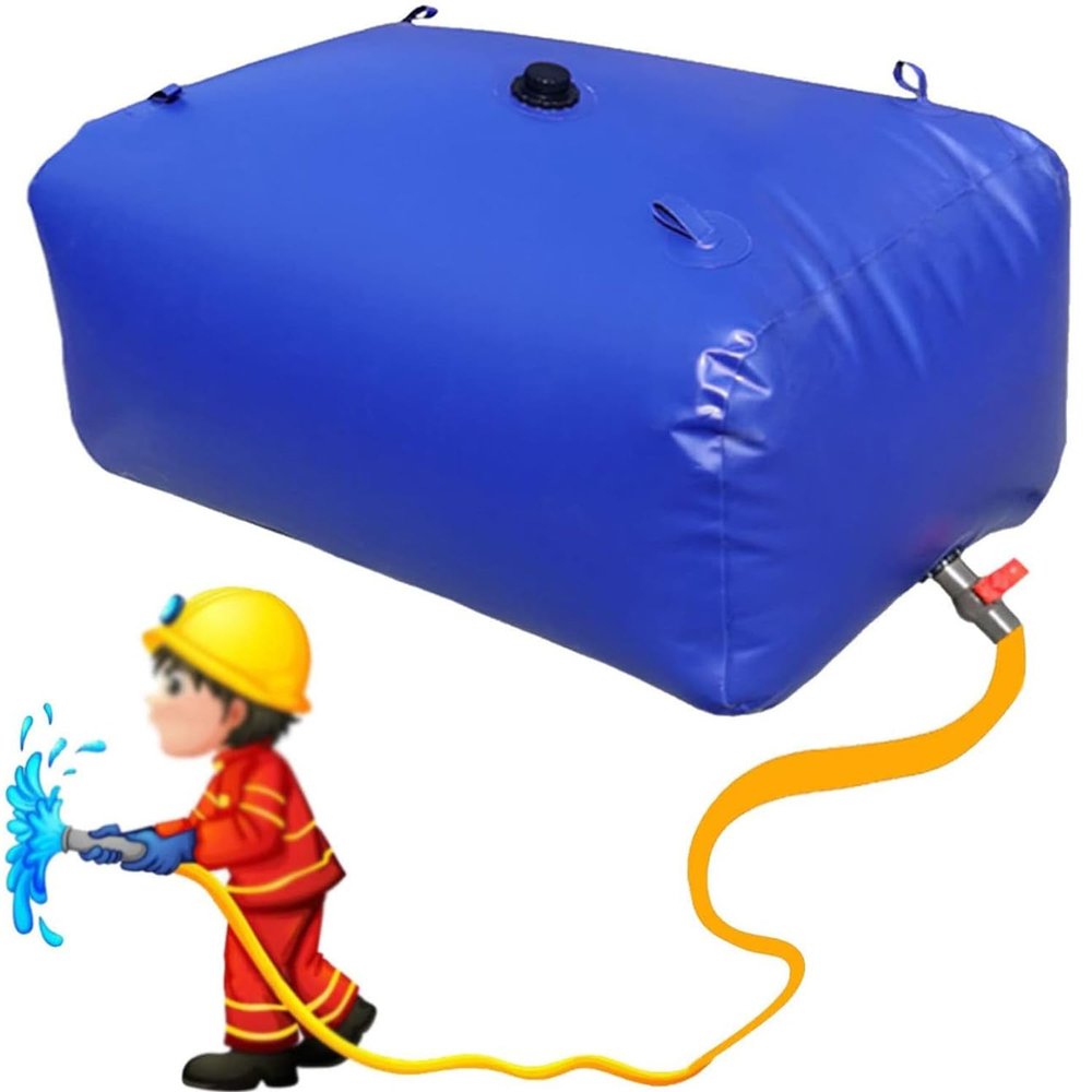 DEHIWI Collapsible Water Bladder Tanks,Water Storage Bladder,Large-Capacity PVC Water Storage Container,Portable Emergency Water Storage Tank,Soft Drought-Resistant Water Bag,400L