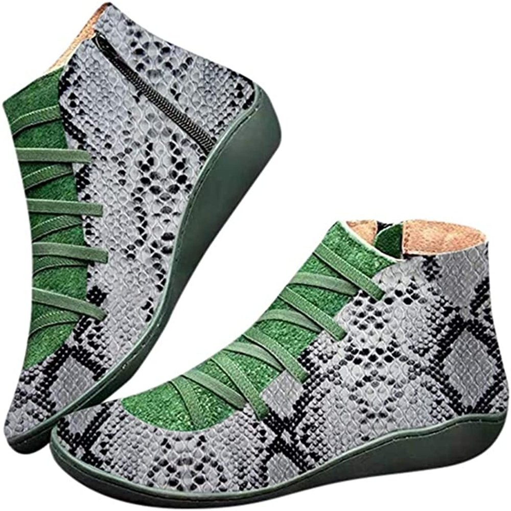 Ladmiple Cowgirl Boots Black No Heel Women Cowgirl Cowboy Western Ankle Boots Round Toe Short Booties Fashion Classic Retro Casual High Top Combat Walking Shoes