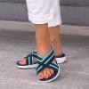 2023 Casual Women Breathable Comfy Slippers, Low Wedge Comfy Soft Summer Slippers Sandals (Blue,40) view 2