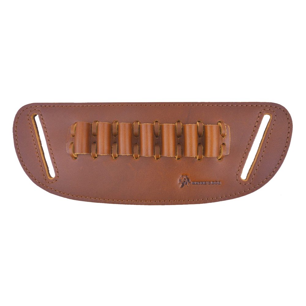 Real Leather Cartridge Loop Holder Belt Slide Ammo Bullet Loops for .38/.357/.45 /.308 /12GA/16GA/20GA/Caliber (.357 .30-30 .35 .38, Brown)