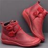 Ladmiple Cowboy Boots For Women Short White Women's High Top Ankle Booties Western Wear Fashion Cowboy Cowgirl Boots Classic Retro Casual Walking Shoes Combat Boots view 2
