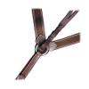 Exion Horse Elastic English Breastplate with Running Martingale Attachment & Quick Release Snaps Padded Leather Breastplate for Jumping & Eventing Brown Elastic with White Lines view 2