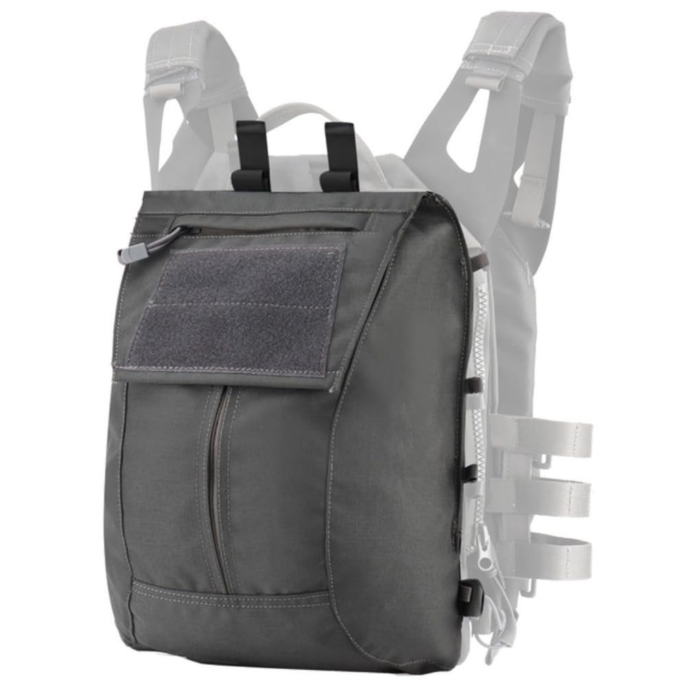 ACEXIER Tactical Pouch Zip-on Panel for AVS JPC2.0 CPC Vest Backpack Airsoft Mesh Poacket Built-in Magazine Snap Closure Hunting Nylon (G)