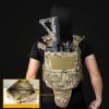 ACEXIER Tactical Pouch Zip-on Panel for AVS JPC2.0 CPC Vest Backpack Airsoft Mesh Poacket Built-in Magazine Snap Closure Hunting Nylon (G) view 2