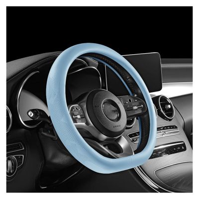 FUERU Car Steering Wheel Cover Set Car Steering Wheel D-Type Genuine Leather Thin Touch Comfortable Fashion Car Interior (Color : 5#)